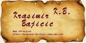 Krasimir Bajičić vizit kartica
